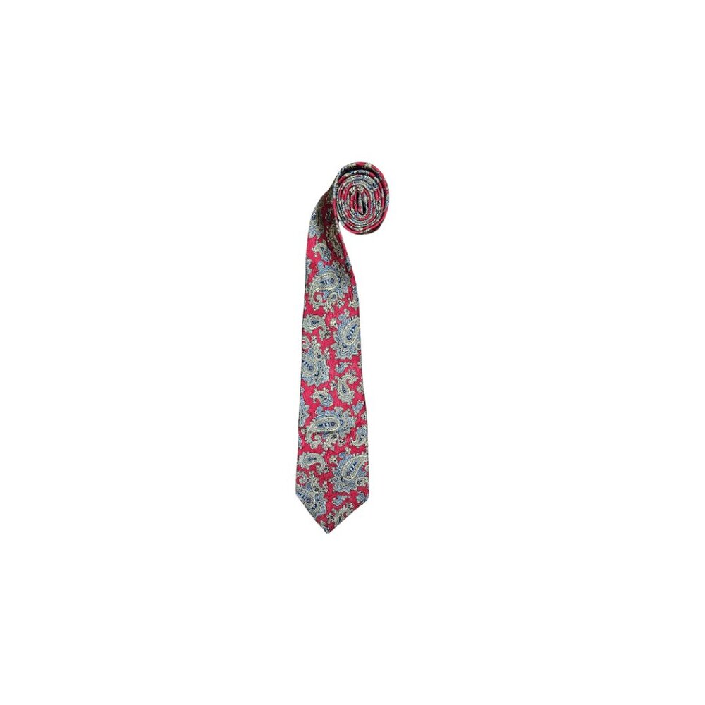 Vintage Van Heusen Boy's Pure Silk Red Paisley Tie